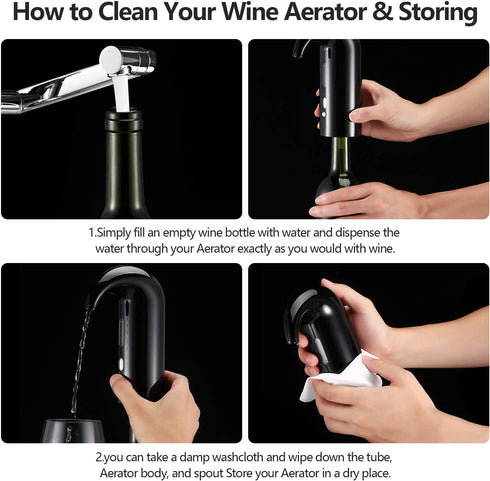 Electric Wine Aerator Decanter, Best Sellers One Touch Red-White Wine Accessories, Works with Wine Opener