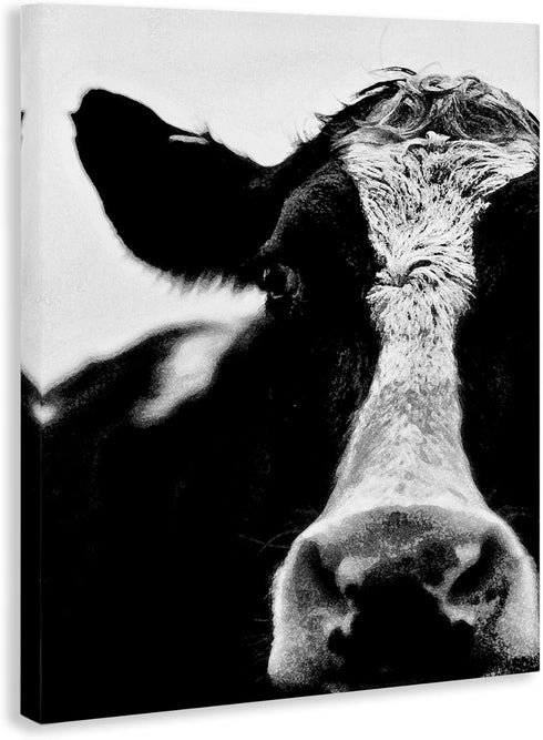 Cow Face Portrait Canvas Wall Art, 16 x 20, Designed By Lettered and Lined - Stupell Industries