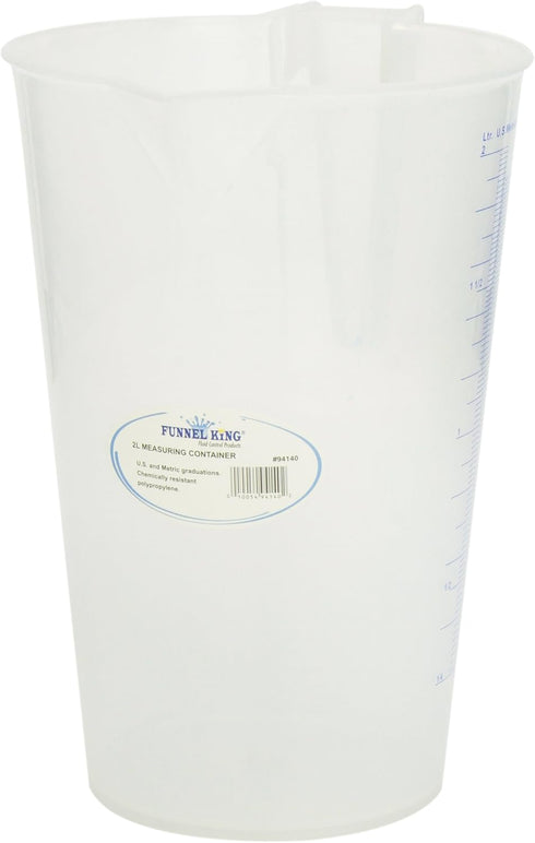 WirthCo 94140 Funnel King 2 Liter Graduated Measuring Container, General Purpose