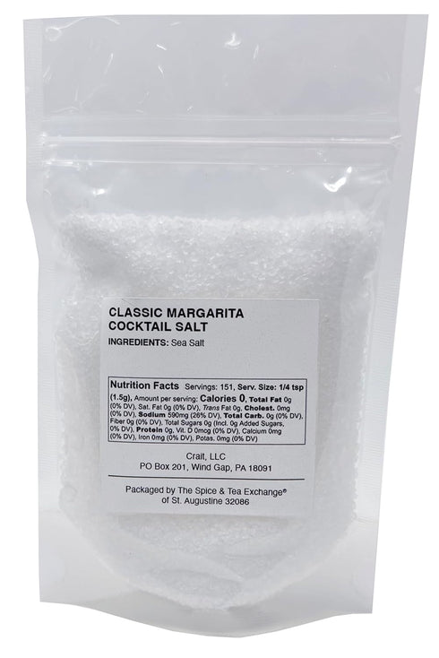 Rimmer, Rimming 8 Classic Margarita Salt Cocktail Salt For Drinks, Margarita Salt Glass Garnish Ounces Resealable Bag