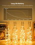 12 Pack 8 7ft 20LED Minetom Fairy Lights Battery Operated String Lights Modes, Warm White Waterproof Silver Wire