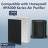 HPA300 HEPA Filter Replacement for Honeywell HPA300 Series Air Purifiers, Replace HRF-R3 (6 True HEPA + 8 Carbon)