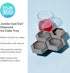 True Zoo Jumbo Iced Out Diamond Ice Tray, Silicone Mold and Ice Cube Tray for Cocktails, Makes 4 Ice Cubes, Grey