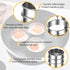 8 Pieces English Muffin Rings, 3.15 Inch Stainless Steel Double Rolled Tart Ring, Nonstick Metal Round Mold