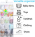 30 Closet MISSLO Large Pockets Dual Sided Hanging Baby Shoe Organizer for with Rotating Hanger Hanging Shoe Shelves