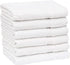 12 (20x40 Inches) GOLD TEXTILES Pcs New White Cotton Blend Terry Bath Towels Salon/Gym Towels Light Weight Fast Drying