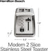 Hamilton Beach 2 Slice Toaster, Extra-Wide Slots, Bagel Setting, Stainless Steel, Auto-Shutoff & Cancel Button