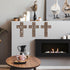 Yookeer 3 Pcs Wooden Cross Wall Decor - Handmade Antique Religious Brown Decorations for Home