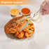 Gold Serving Tongs, Zinc Alloy Bread Clip Salad Food Tongs for Serving Food, 23cm/9.1in X 5cm/2.0in (Gold)