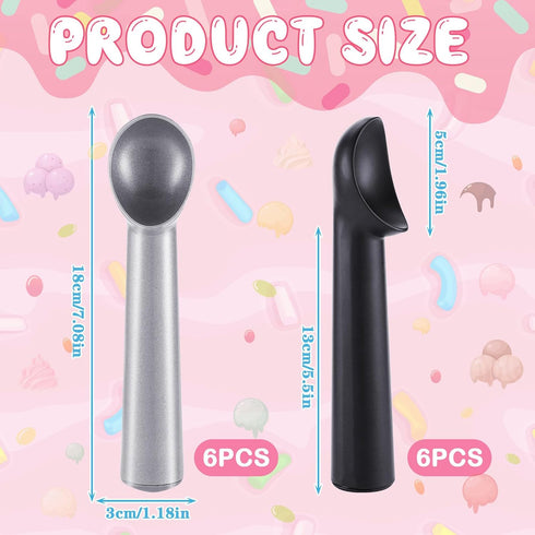 12 7 Inch Frozen Gejoy Pcs Ice Cream Scoop Nonstick Anti Freeze Ice Cream Scooper Aluminum Design Dessert Spoon
