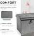 16x12x12 inches, 242 lb, oakvivo Storage Ottoman Cube Small Faux Leather Tuffed Foot Rest Stool with Rivet Design