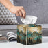 Square Tissue Holder for Vanity, Mountains Trees Landscape Sunrise Tissue Box Decor (5.2"x5.2"x5.2") for Home/Car/Office
