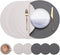 Myir JUN Round Placemats Set of 6 Faux Leather Place Mats and