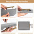 2 Sets 4 SXNOWS Wooden Serving Tray with of Handles,Large Ottoman Tray for Living Room, Rectangular Wood Tray