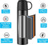 17oz Stainless Steel Insulated Vacuum Water Bottle, Double Walled Flask Thermos Cup, Leakproof Lid, Sport Travel Mug