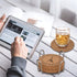 2-Piece Stainless Steel Coaster Holder, Fits Round and Square Coasters, Holds 4 to 7