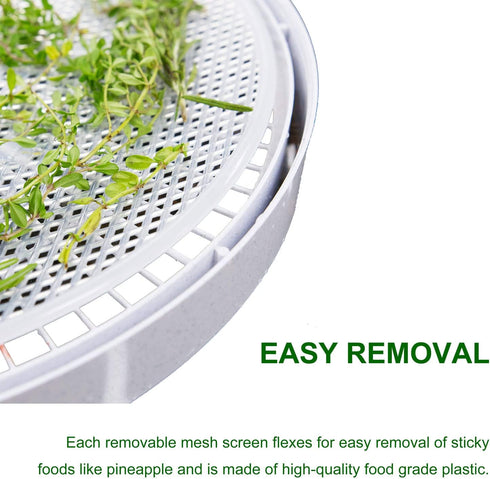 6 pieces 11.6inch Premium Round Dehydrator Sheets, Reusable Non-Stick Mesh Screen for Food Dehydrator