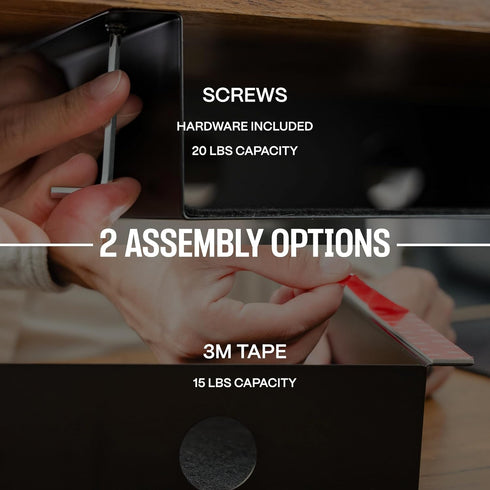 Under Desk Storage Shelf, Carbon Steel Tray for Small Shelf Under The Desk, Gaming Desk Accessories, 7.5 * 8 * 2.8