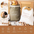 SGKXU 2 Pack Reusable Beeswax Bread Bags for Homemade Sourdough - XL Removable Cotton Linen Sourdough Storage Bags