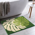 Hi Space Bathroom Rugs 24x16IN, Blue Leaves Bath Mat, Non Slip Microfiber Soft Plush for Bathroom Decor