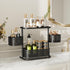 KINGRACK Bathroom Counter Organizer, 3 Tier Rotating Vanity Storage Cabinet, Cosmetic Holder Standing Shelf, Black