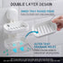 LEVERLOC Soap Dish Holder for Shower, Double Layer Suction Cup Wall Mounted, Waterproof Soap Sponge Holder