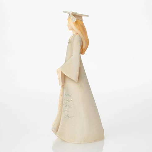 Foundations Stone Resin Figurine, Graduation Girl, 7.68”