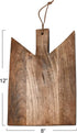 Main + Mesa Geometric Wood Cutting Board - Stylish with Leather Tie, Perfect for Kitchen Use