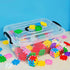 Readsky 8 Quart Lidded Storage Bins, Clear and Black, 2 Packs