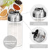 12 OZ Aelga Glass Sugar Dispenser with Pour Spout, Weighted Pourer, for Coffee, Tea & Baking
