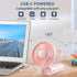 Mini Fan Handheld, 3 in 1 Rechargeable Small Portable Fan for Travel, 2400mAh Battery Operated with LED Display