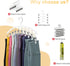 Legging Organizer for Closet, Metal Yoga Pants Hanger w/Rubber Coated 2 Pack w/10 Clips Hold 20 Leggings, Hangers Space Saving Hanging Closet Organizer for Closet Organizers and Storage-White by Volnamal