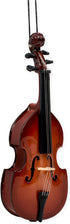 Broadway Gifts 5.1" Brown Wood Upright Bass Ornament Decoration