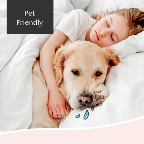 Waterproof Pillow Protectors, Zippered Pillow Covers, Soft Comfortable Sateen Cotton, King Size 4 Pack