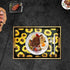 Set 2, Sunflower Black Decorative Tray of Plastic Serving Tray with Handles, Rectangular Coffee Table Tray, Nesting