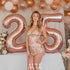 AULE 40 Inch Large 25 Number Balloons, Rose Gold Big Foil Number Balloons for 25th Birthday Party Decorations