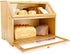 Counter, HOMEKOKO Double Layer Large Bread Box for Kitchen Wooden Large Capacity Bread Storage Bin (Natural Bamboo)