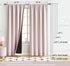63inch 100% 2pcs 52"w Pom-pom Pink Blackout Curtains for Bedroom Length Energy Efficient Full Blackout Window Panels