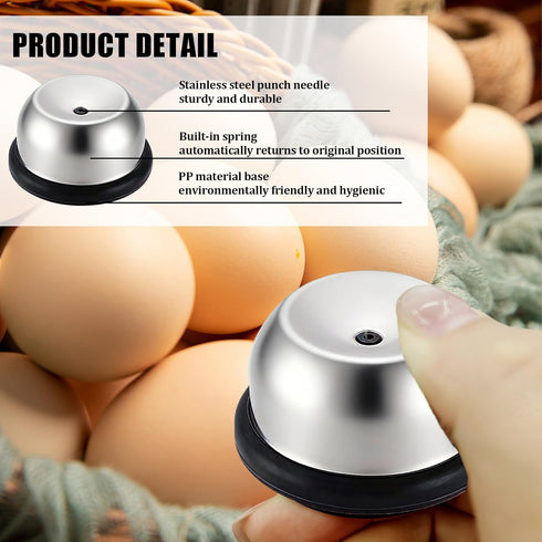 Bolsdoic 2PCS Commercial Egg Piercer for Raw Eggs, Stainless Steel Needle Egg Punch Tool with Black or Blue Anti-Slip