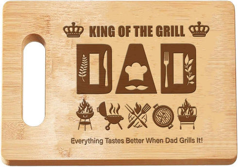 Wooden Chopping Board Gift for Dad, engraved cutting board with words of praise, kitchen gift for housewarming,