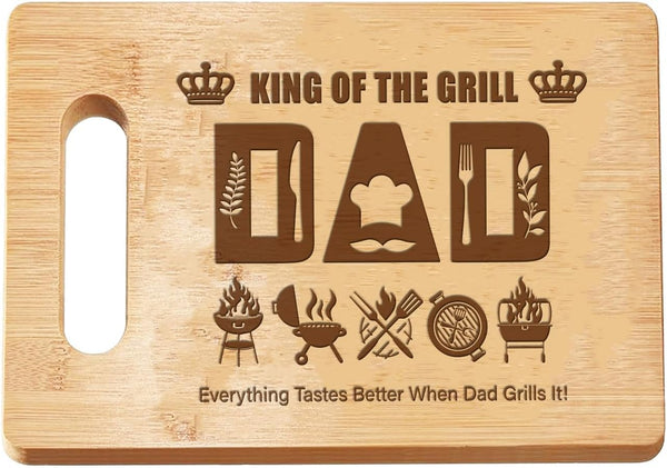 Wooden Chopping Board Gift for Dad, engraved cutting board with words of praise, kitchen gift for housewarming,