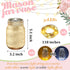 6 6 9.84 30 Layhit Pcs Painted Mason Jars Colored Painted Mason Jars Centerpiece for Table with Pcs ft LED Operated