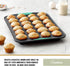 Trudeau Structure Silicone Muffin Pan, 24 Cup Mini, Grey and Mint