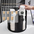 Plastic Cup and Lid Holder, Coffee Cup Dispenser Organizer for Countertop, Breakroom, Bathroom, Kitchen Cabinet - Black