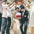 Wedding Bouquets for Bride, White, Bridesmaid Holding Flowers for Wedding Decoration (Purple+White)