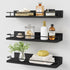 Forbena Black Floating Shelves for Wall, Bahtroom Wall Shelves Over Toilet, Rustic