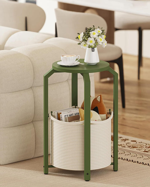 TUTOTAK Small Side Table, Round End Table, Night Stand, Bedside Table, Sofa
