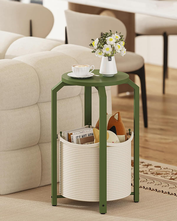 TUTOTAK Small Side Table, Round End Table, Night Stand, Bedside Table, Sofa