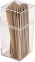 Pioneer Plastics 036C Clear Tall Rectangular Plastic Container, Pack of 4, 2.75" W x 2.625" D x 5.75" H