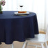 FOLINS&HOME Navy Blue Round Tablecloth 48 Inch Waterproof Heavy Duty Wrinkle Free Polyester Fabric Table Cover for